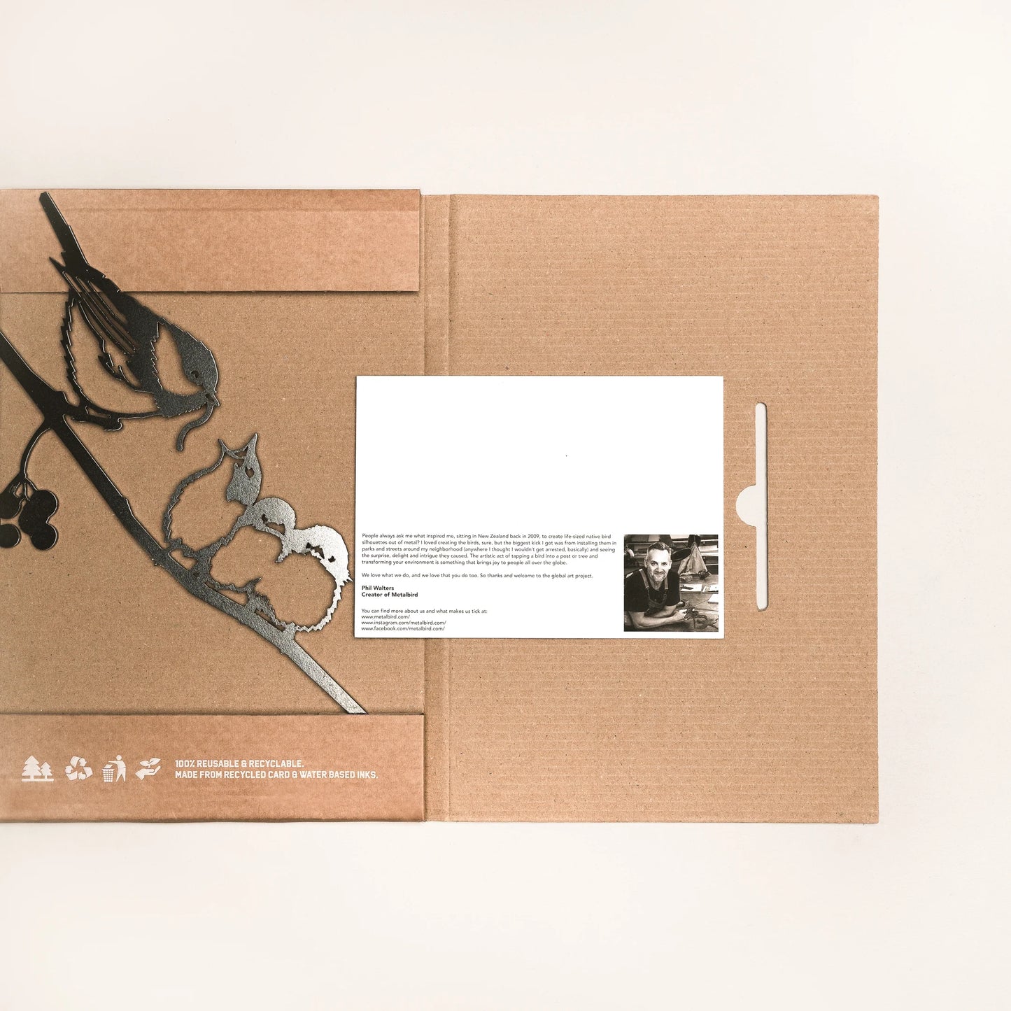 Metal Bird - Chickadee & Chicks