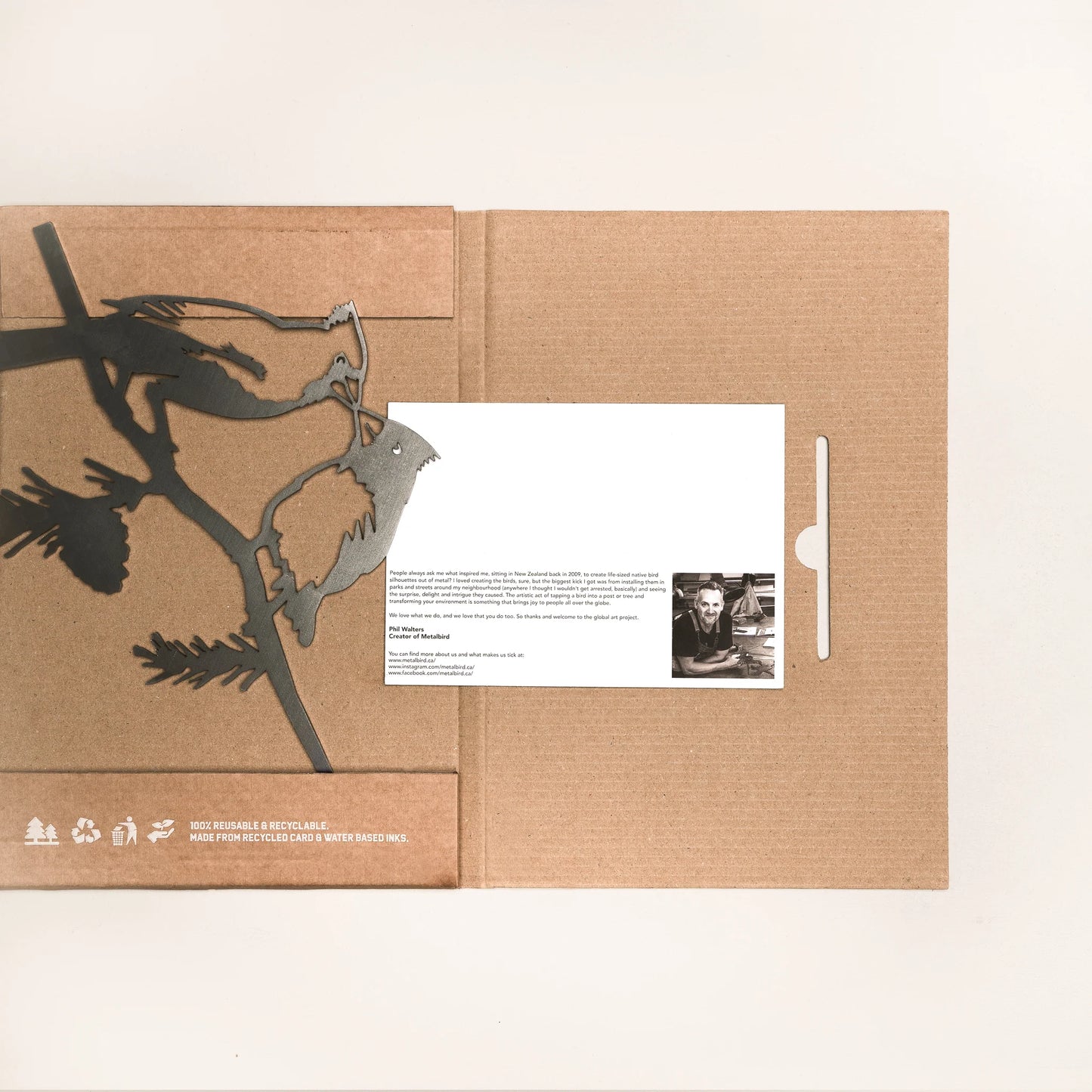 Metal Bird - Kissing Cardinals