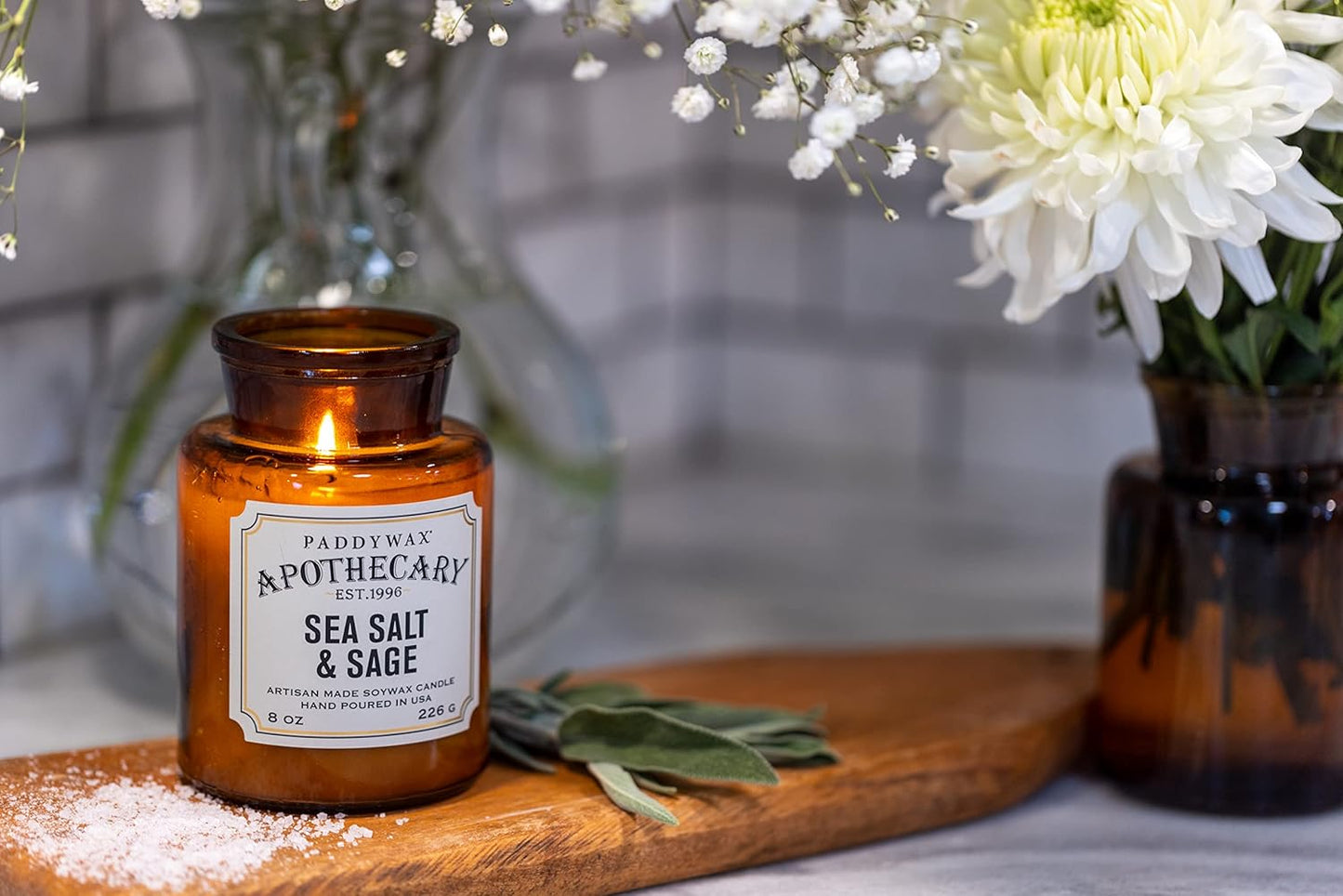 Paddy Wax Apothecary - Sea Salt & Sage - 8 oz Candle