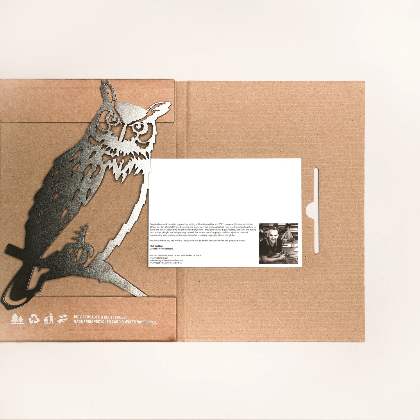 Metal Bird - Great Horned Owl