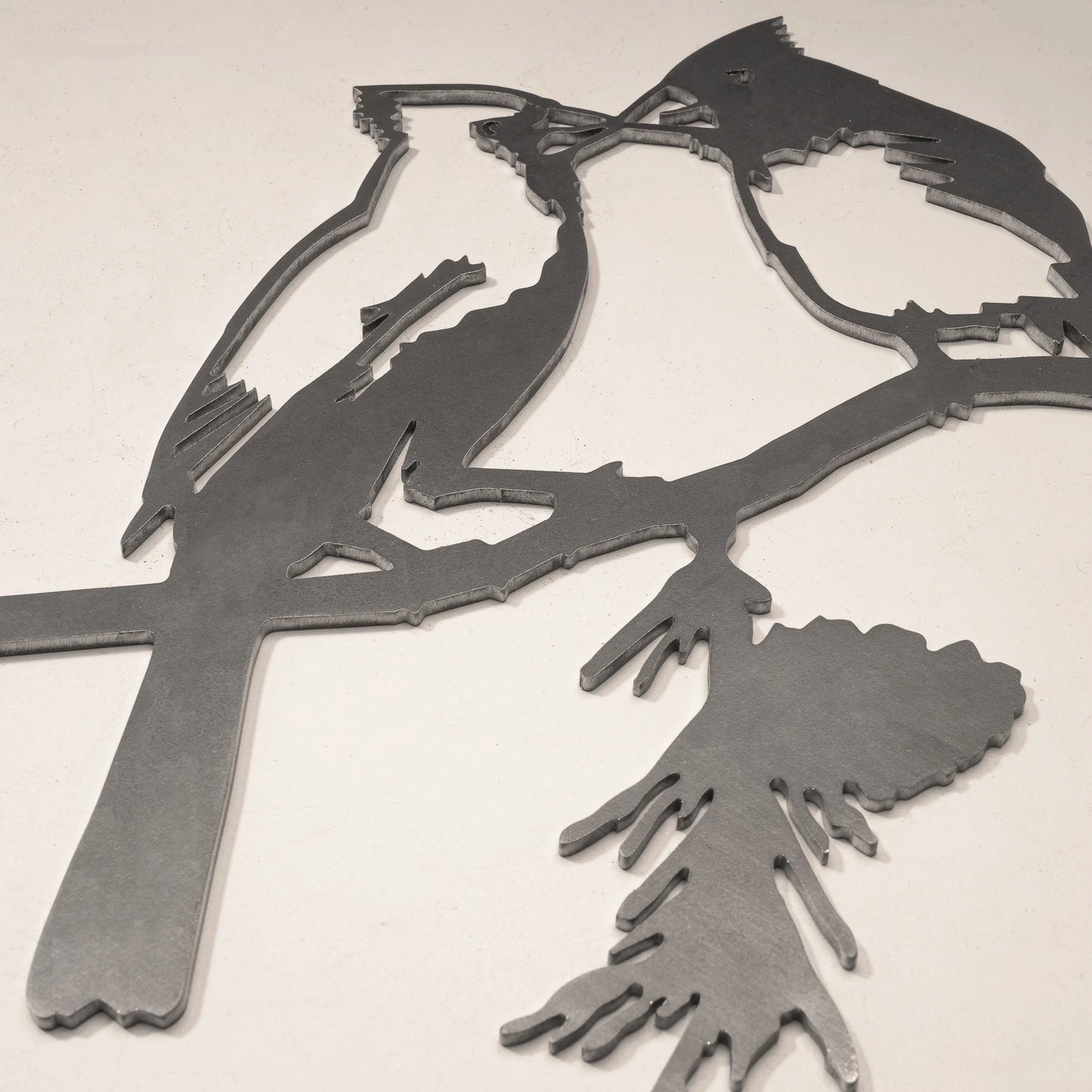 Metal Bird -  Kissing Cardinals