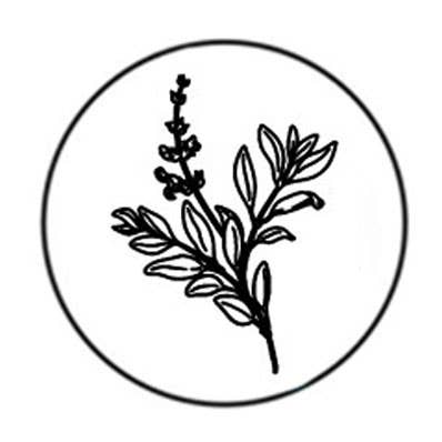 Brass Wax Seal Die - no handle: Fern Leaf