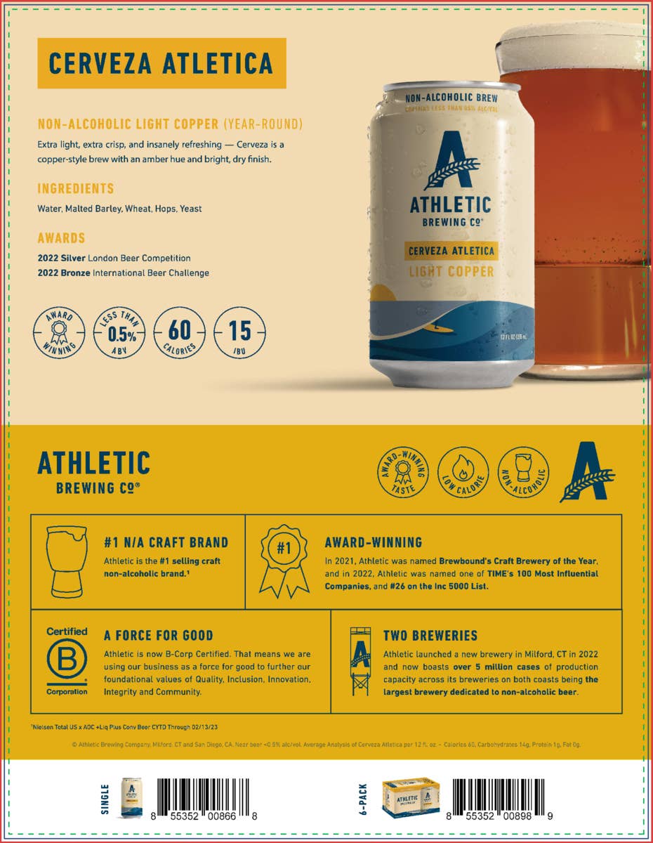 Athletic Brewing Company - Cerveza Atletica (Non-Alcoholic)
