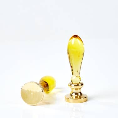 Murano Glass Handle - Amber