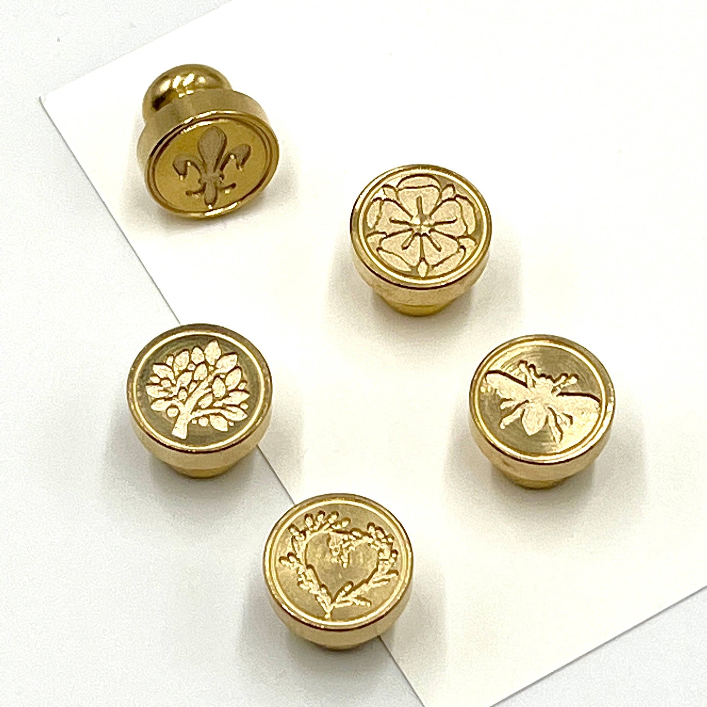 Brass Wax Seal Die - no handle: Mehndi Flower