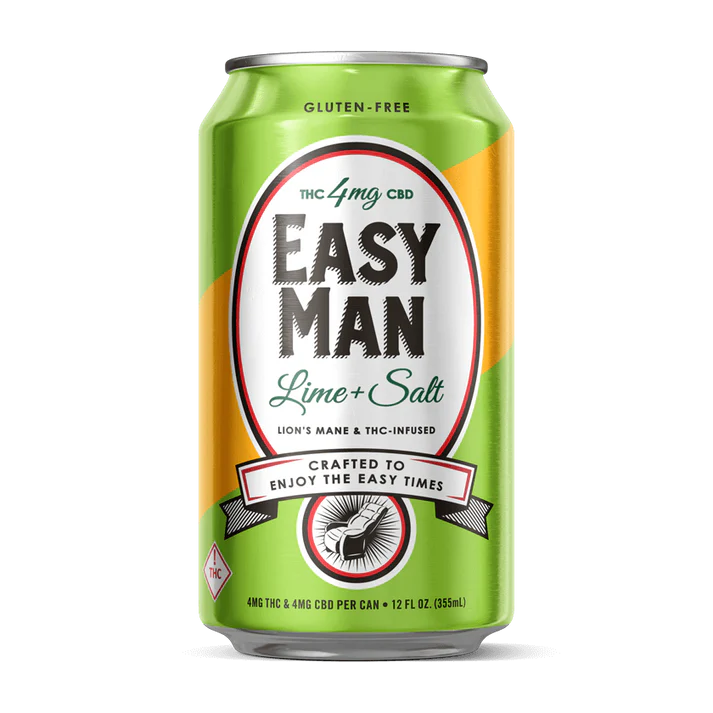 Easy Man Lime & Salt THC & Lion's Mane Beer - 4 MG THC & 4 MG CBD