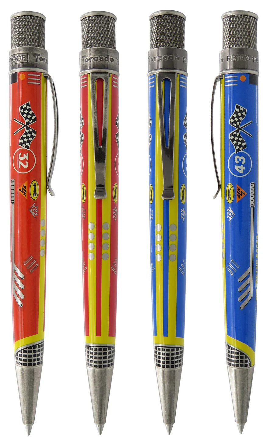 Retro 51 - Gymkhana - Bumper Blue - Rally Red (Rollerball) 2 PENS