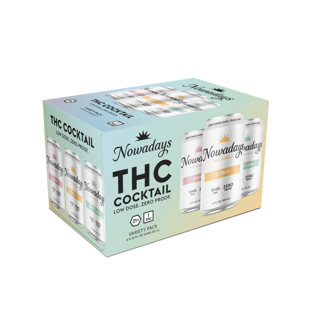 Nowadays 5 MG THC Infused Sparkling Beverage - Variety Pack