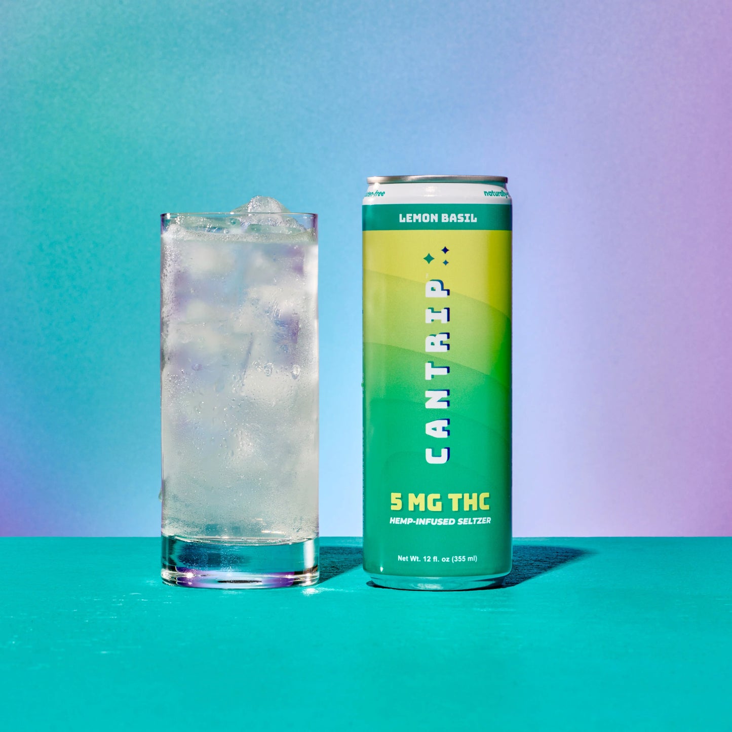 Cantrip Lemon Basil - 5 MG THC Infused Seltzer