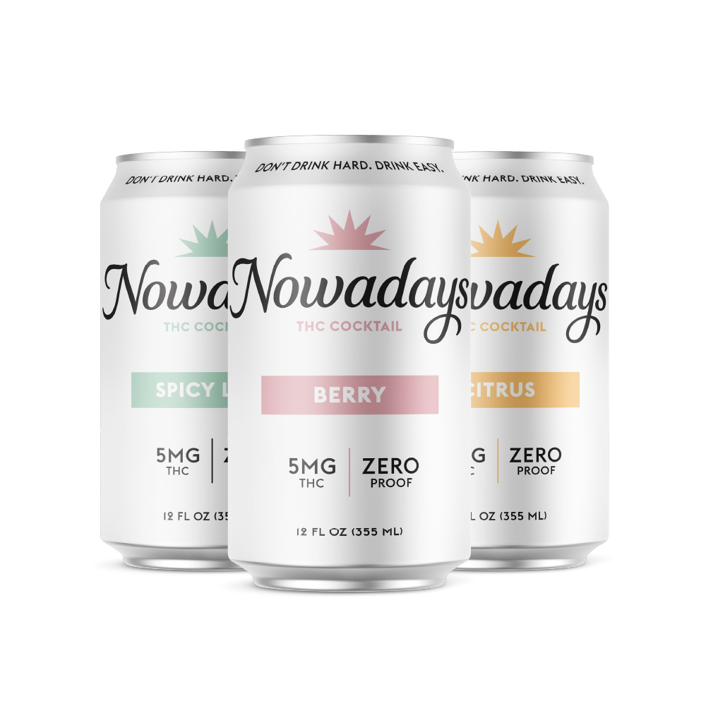 Nowadays 5 MG THC Infused Sparkling Beverage - Variety Pack
