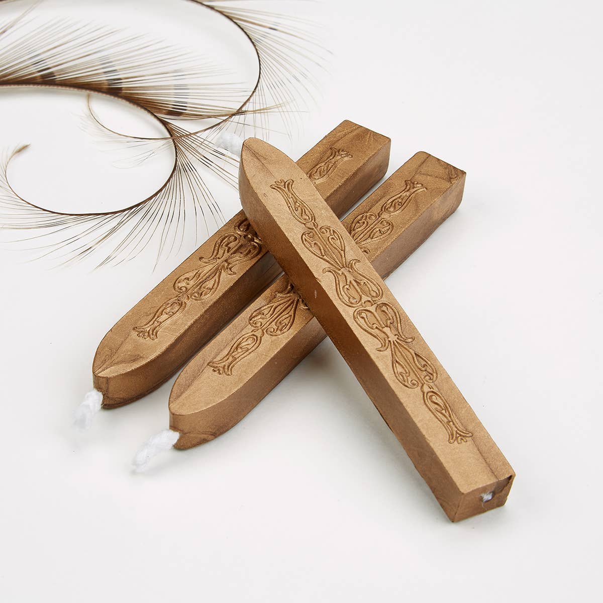 Sealing Wax Sticks with wick 3PK- 25+ colors: Goldenrod