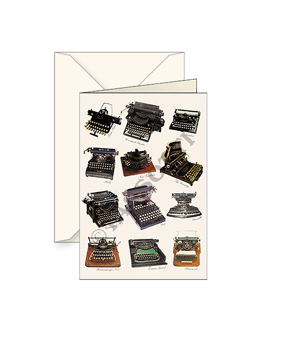 Greeting Card Set of 4 Designs (Library) Scrittura Collection Italian 6X8"