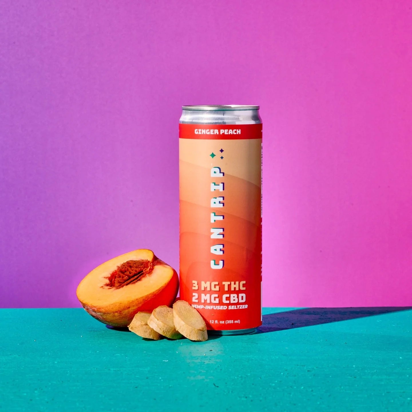 Cantrip Ginger Peach - 3 MG THC 2 MG CBD Infused Seltzer