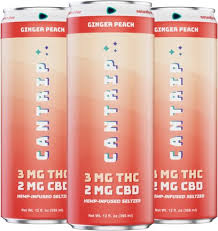 Cantrip Ginger Peach - 3 MG THC 2 MG CBD Infused Seltzer