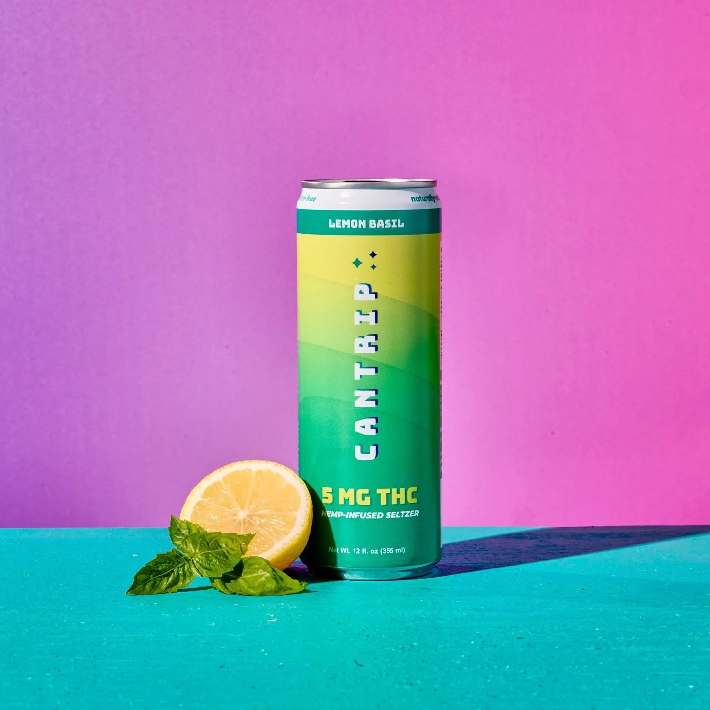 Cantrip Lemon Basil - 5 MG THC Infused Seltzer