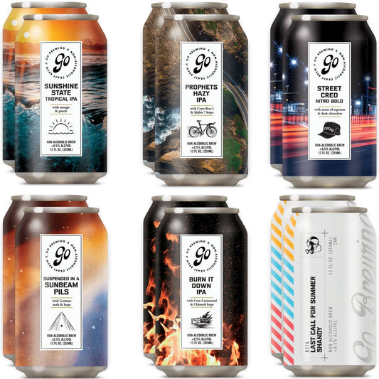 Go Brewing 6 Mixed Pack Non-Alcoholic Craft Beer