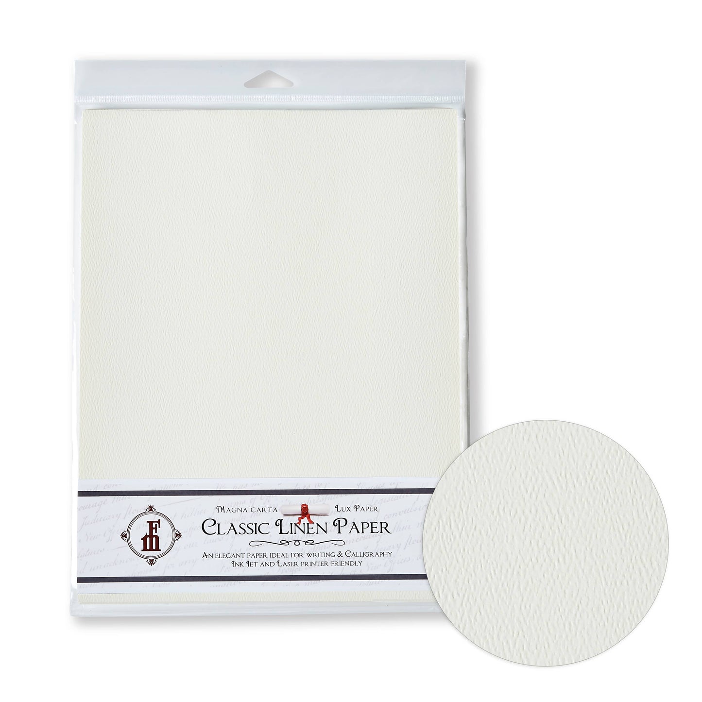 Classic Linen Brilliant White Stationery Paper 8.5x11-20pk